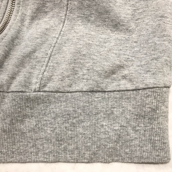 Bebe Sport Heather Gray Outer Wear Sleeveless Front Zipper Vest Sz L - Picture 8 of 14